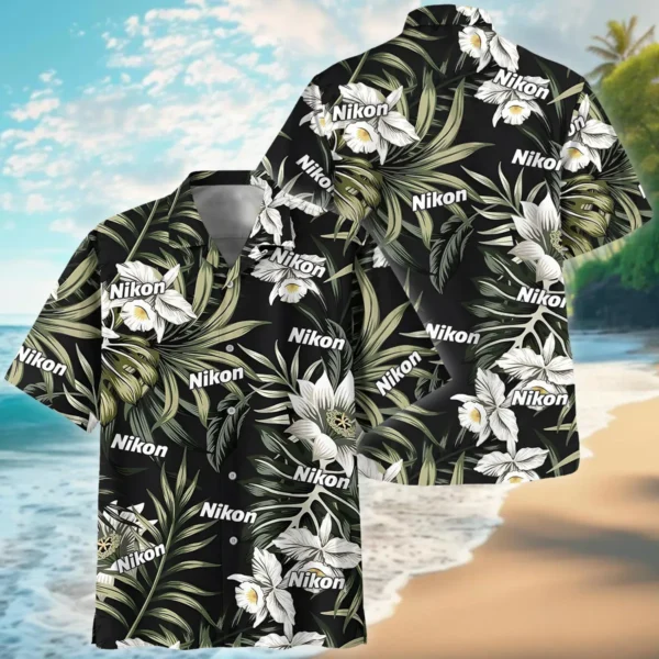 Nikon Tropical Palm Leaf Pattern Photography Summer Pattern Hawaiian Shirt All Over Prints Gift Loves BL1125A30NKHW