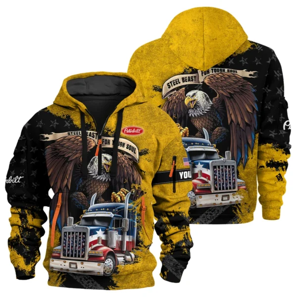 Peterbilt Gift For Truckers Exclusive Logo Hoodie Half Zip BLT11225A2PTB3HZ - Image 3