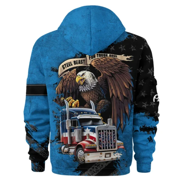 Peterbilt Gift For Truckers Exclusive Logo Hoodie Half Zip BLT11225A3PTB3HZ - Image 2