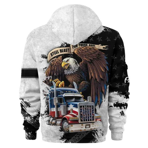 Peterbilt Gift For Truckers Exclusive Logo Hoodie Half Zip BLT11225A7PTB3HZ - Image 2