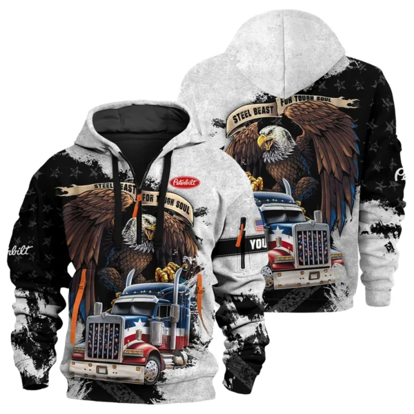 Peterbilt Gift For Truckers Exclusive Logo Hoodie Half Zip BLT11225A7PTB3HZ - Image 3