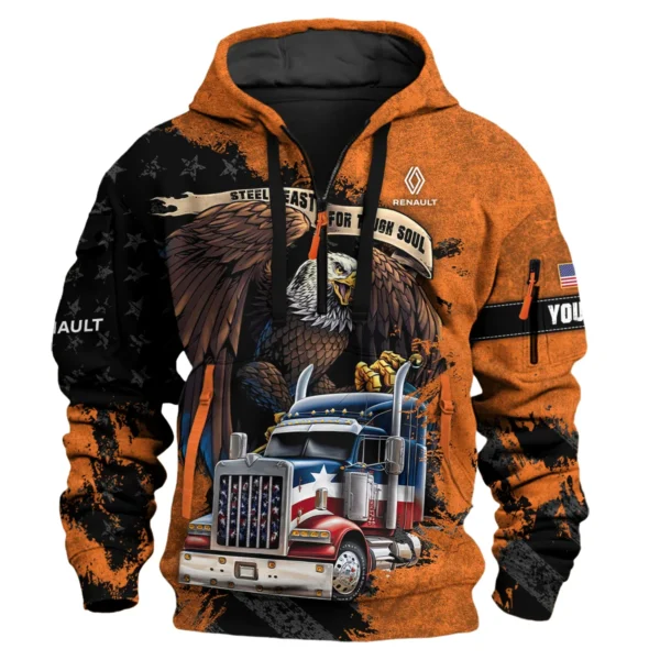 Renault Trucks Gift For Truckers Exclusive Logo Hoodie Half Zip BLT11225A6RT3HZ