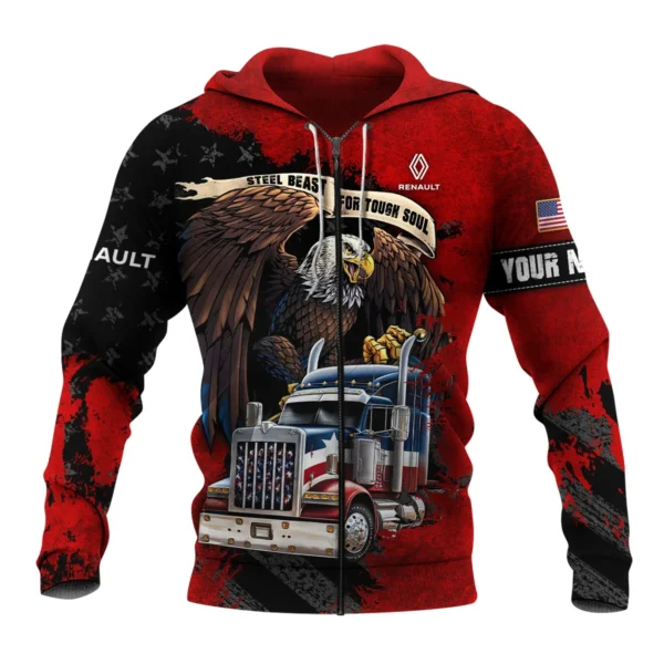 Renault Trucks Gift For Truckers Exclusive Logo Zipper Hoodie BLT11225A1RTZHD - Image 2