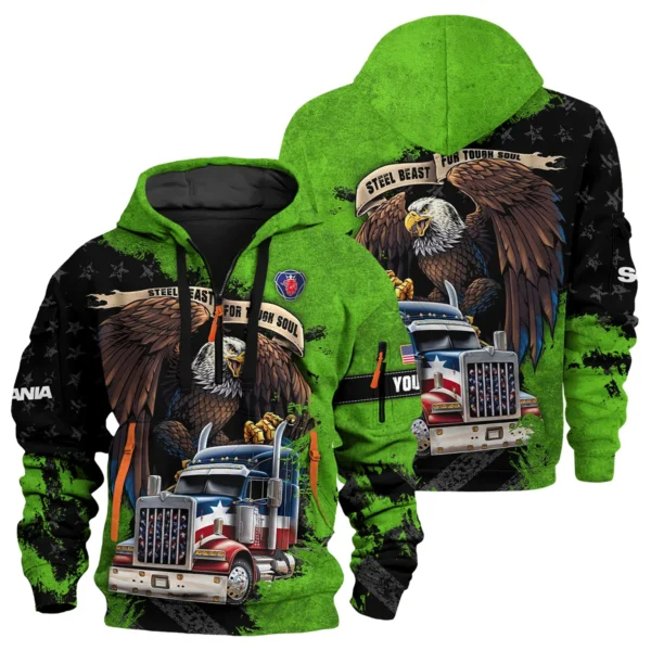 Scania Gift For Truckers Exclusive Logo Hoodie Half Zip BLT11225A4SCA3HZ - Image 3