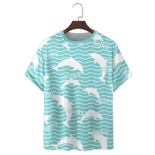 Sony Dolphins And Waves Photography Summer Pattern Premium T-Shirt All Over Prints Gift Loves BL1125A43SNTS - Image 2