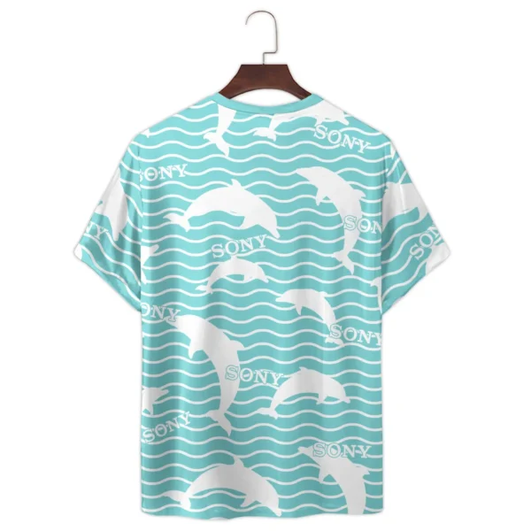 Sony Dolphins And Waves Photography Summer Pattern Premium T-Shirt All Over Prints Gift Loves BL1125A43SNTS - Image 3