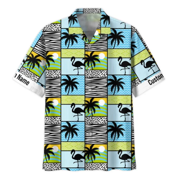 Sony Flamingos And Palms Photography Summer Pattern Hawaiian Shirt All Over Prints Gift Loves BL1125A9SNHW - Image 2