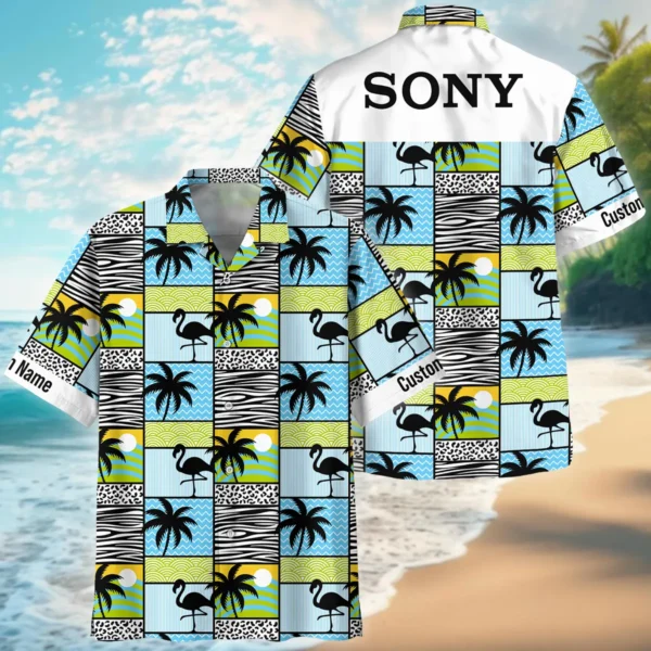 Sony Flamingos And Palms Photography Summer Pattern Hawaiian Shirt All Over Prints Gift Loves BL1125A9SNHW