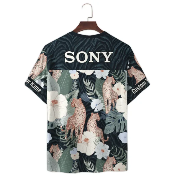 Sony Leopards And Tropical Flowers Photography Summer Pattern Premium T-Shirt All Over Prints Gift Loves BL1125A61SNTS - Image 3