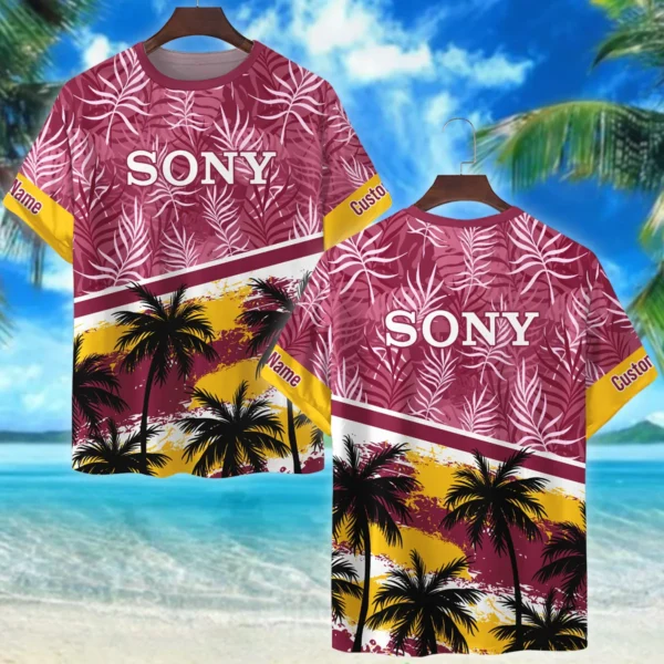 Sony Palm And Monstera Leaves Photography Summer Pattern Premium T-Shirt All Over Prints Gift Loves BL1125A15SNTS