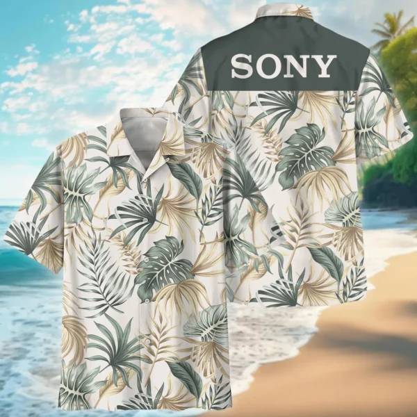 Sony Tropical Beige Green Palm Photography Summer Pattern Hawaiian Shirt All Over Prints Gift Loves BL1125A39SNHW