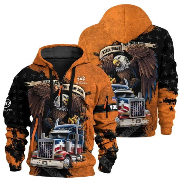 UD Trucks Gift For Truckers Exclusive Logo Hoodie Half Zip BLT11225A6UD3HZ - Image 3