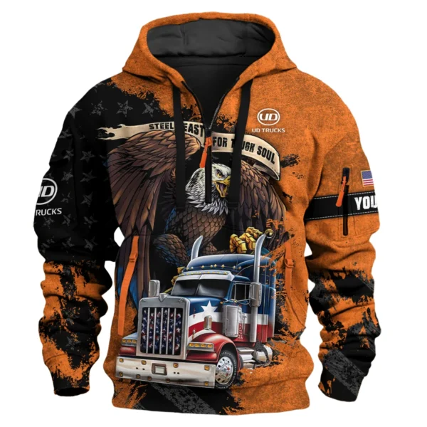 UD Trucks Gift For Truckers Exclusive Logo Hoodie Half Zip BLT11225A6UD3HZ