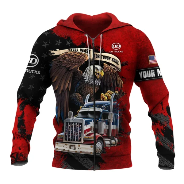 UD Trucks Gift For Truckers Exclusive Logo Zipper Hoodie BLT11225A1UDZHD - Image 2
