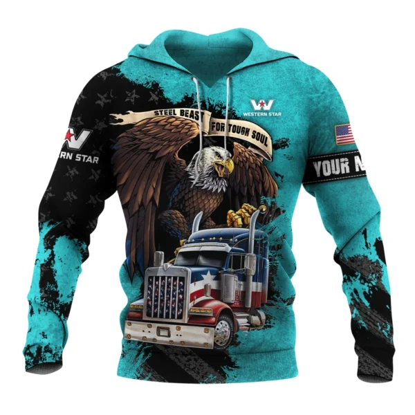 Western Star Gift For Truckers Exclusive Logo Hoodie BLT11225A8WSHD - Image 2