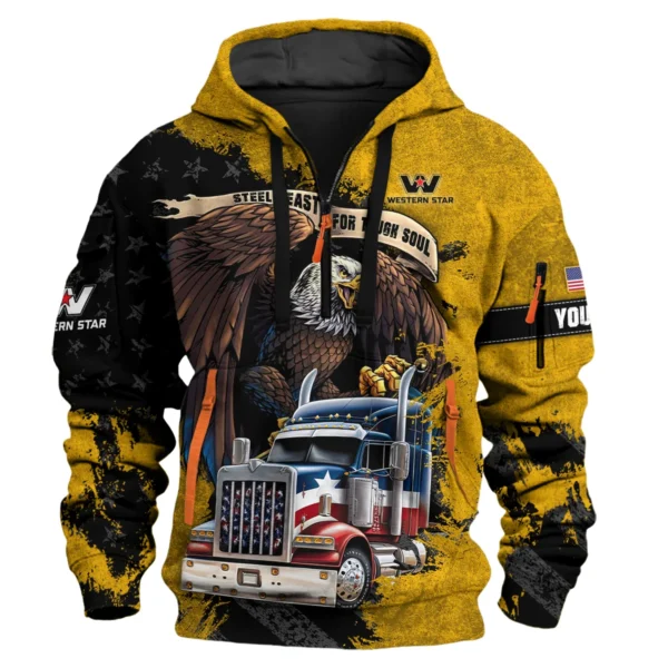 Western Star Gift For Truckers Exclusive Logo Hoodie Half Zip BLT11225A2WS3HZ