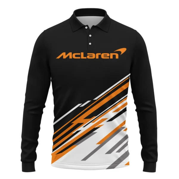 Lando Norris McLaren F1 Long Polo Shirt All Over Prints BLMCL10425A2LPL - Image 2