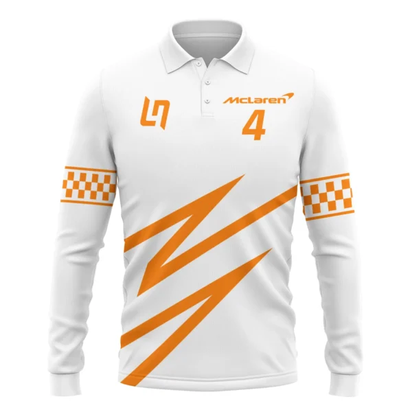 Lando Norris McLaren F1 Long Polo Shirt All Over Prints BLMCL10425A4LPL - Image 2