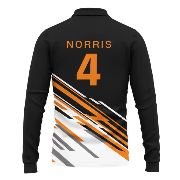 Lando Norris McLaren F1 Long Polo Shirt All Over Prints BLMCL10425A2LPL - Image 3