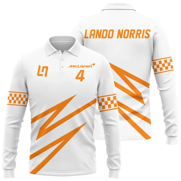 Lando Norris McLaren F1 Long Polo Shirt All Over Prints BLMCL10425A4LPL