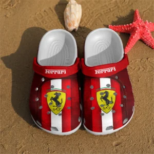 Ferrari F1 Crocs - Waterproof Odor-resistant Antimicrobial BL6425A5FRR - White