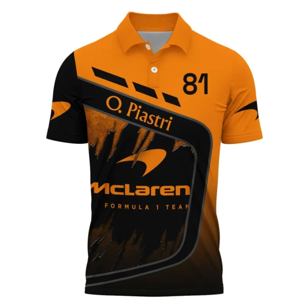 Oscar Piastri McLaren F1 Polo Shirt All Over Prints BLOP3425A1PL - Image 2