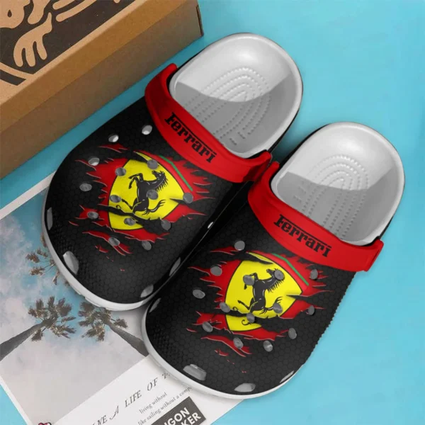 Ferrari F1 Crocs - Waterproof Odor-resistant Antimicrobial BL6425A4FRR - Black - Image 2