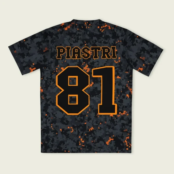 Oscar Piastri McLaren F1 Cross V-neck Jersey BLF18525B5VY - Camo - Image 2