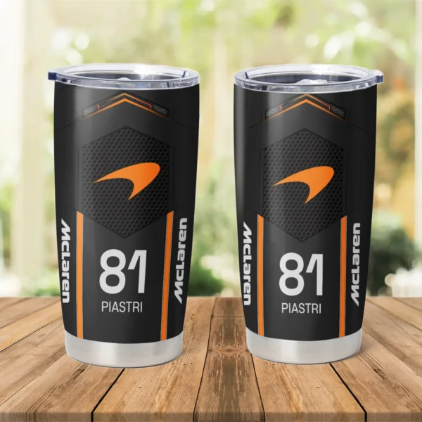 Oscar Piastri McLaren F1 Stainless Steel Tumbler 20oz 30oz Gift For Fan BLMCL11525A2OP - Image 3