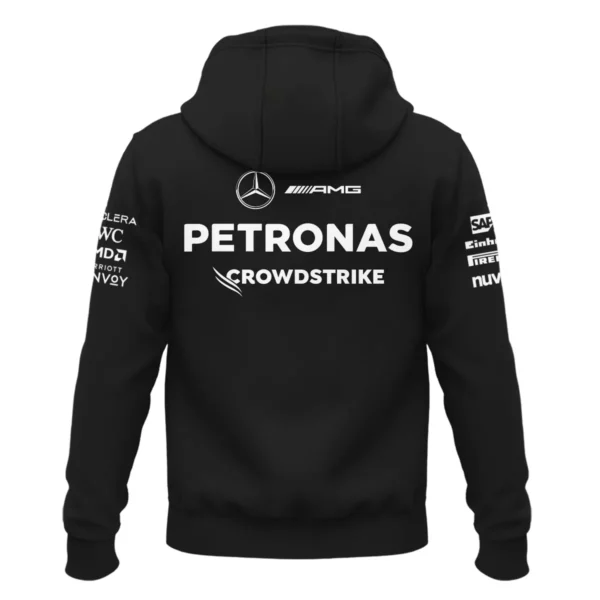 2025 Team Mercedes-AMG Petronas F1 Exclusive Logo Zipper Hoodie BLMER6525A1ZHD - Image 3