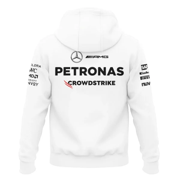 2025 Team Mercedes-AMG Petronas F1 Exclusive Logo Zipper Hoodie BLMER6525A2ZHD - Image 3