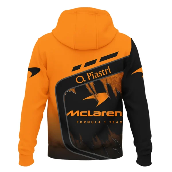 Oscar Piastri McLaren F1 Exclusive Logo Zipper Hoodie BLOP3425A1ZHD - Image 3