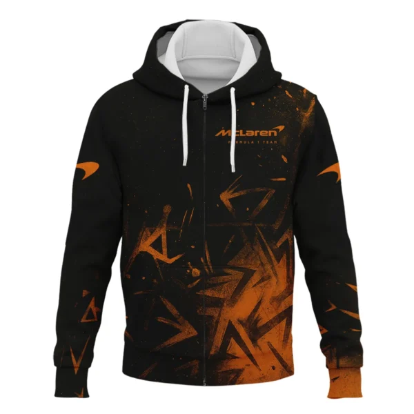Lando Norris McLaren F1 Exclusive Logo Zipper Hoodie BLMCL3525A3NRZHD - Image 2