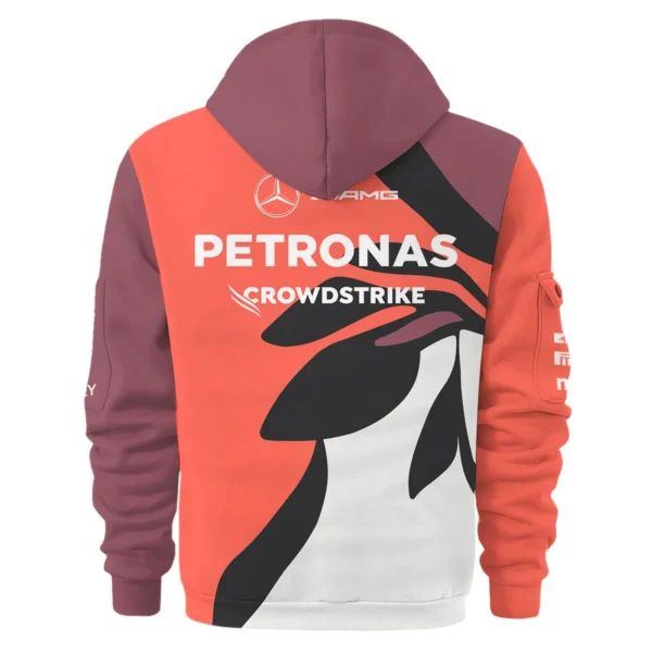 2025 Miami Floral Mercedes-AMG Petronas F1 Exclusive Logo Hoodie Half Zip BLMER6525A33HZ - Image 3