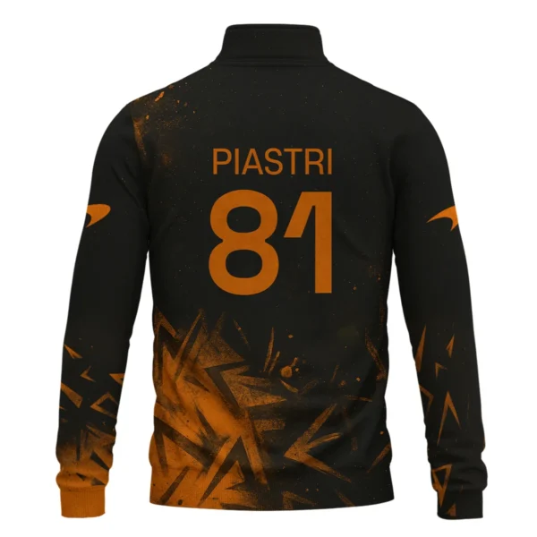 Oscar Piastri McLaren F1 Quarter-Zip Sweatshirt All Over Prints BLMCL3525A3OPQTZ - Image 3