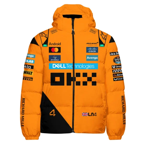 Lando Norris McLaren F1 Exclusive Down & Puffer Jackets BLF1180525A1HCJ - Image 2