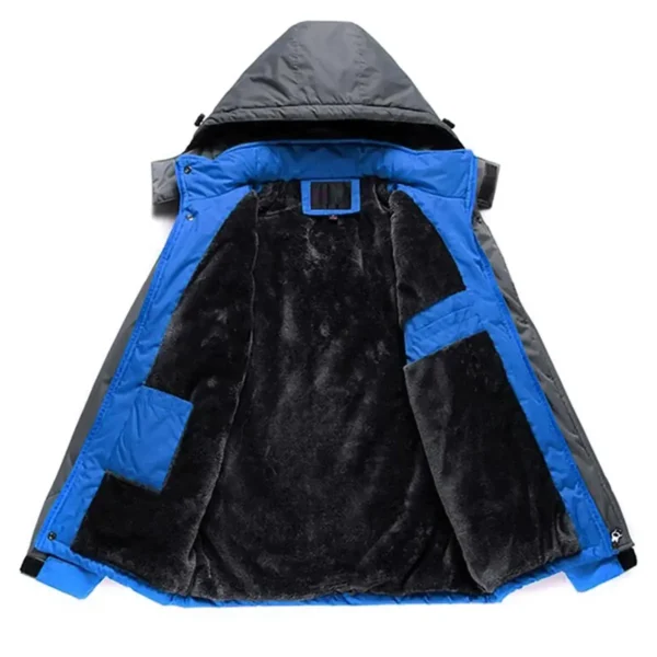 Ferrari F1 Team Exclusive Logo Outdoor Plush Charging Suit Waterproof Windproof Jacket Detachable Hood BLF130525A1FRR - Blue - Image 2
