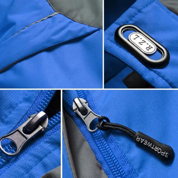 Ferrari F1 Team Exclusive Logo Outdoor Plush Charging Suit Waterproof Windproof Jacket Detachable Hood BLF130525A1FRR - Blue - Image 4