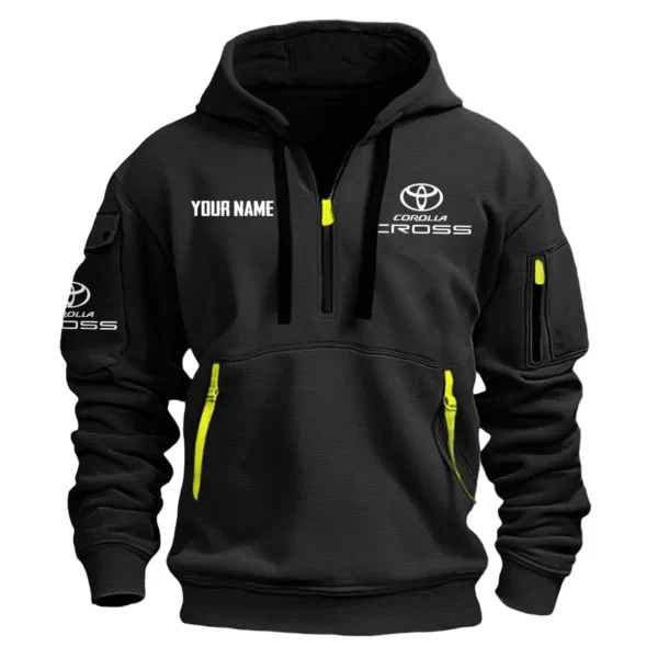Corolla Cross Exclusive Logo Fashion Hoodie Half Zipper BLC22525A1CCR - Black