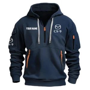 CX-9 Exclusive Logo Fashion Hoodie Half Zipper BLC22525A1CX9 - Navy