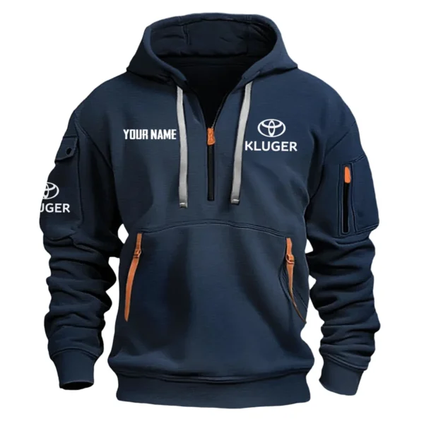 Kluger Exclusive Logo Fashion Hoodie Half Zipper BLC22525A1KLG - Navy