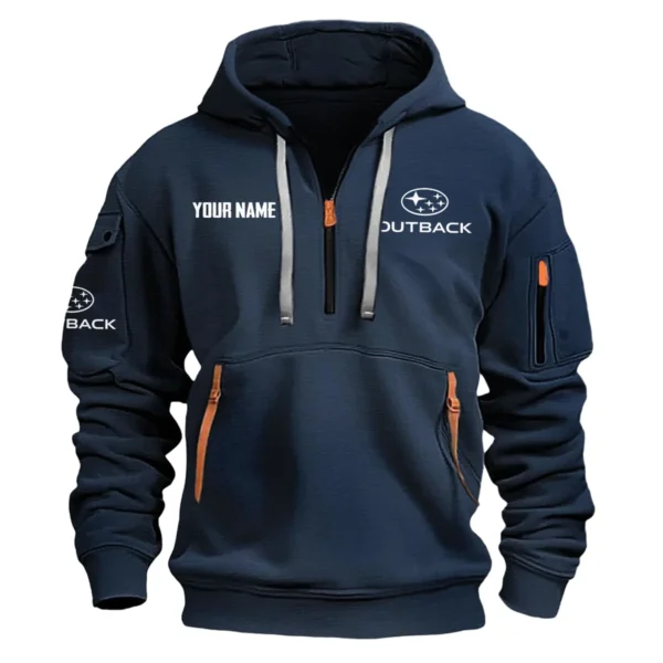 Outback Exclusive Logo Fashion Hoodie Half Zipper BLC22525A1OTB - Navy