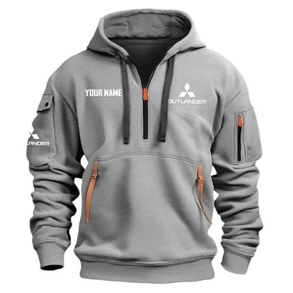 Outlander Exclusive Logo Fashion Hoodie Half Zipper BLC22525A1OLD - Gray