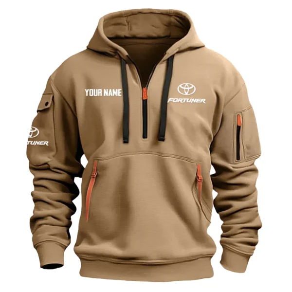 Fortuner Exclusive Logo Fashion Hoodie Half Zipper BLC22525A1FTN - Khaki