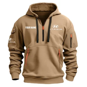 Staria Exclusive Logo Fashion Hoodie Half Zipper BLC22525A1SRA - Khaki