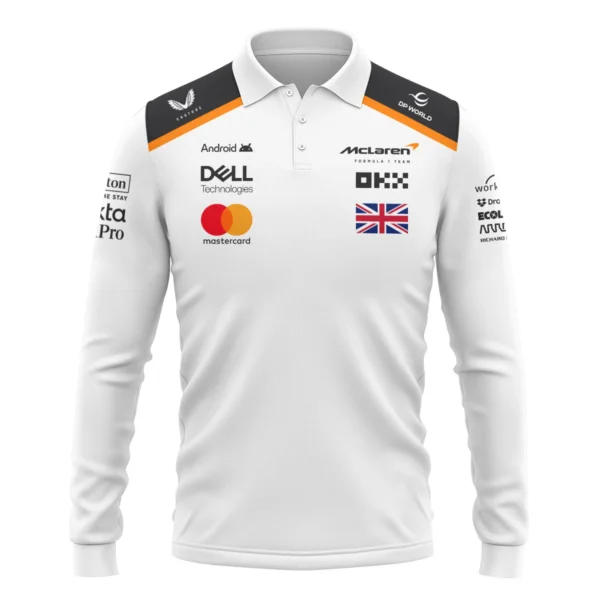 Lando Norris LN4 McLaren F1 Exclusive Long Polo Shirt BLF19625A1LPL - Image 2