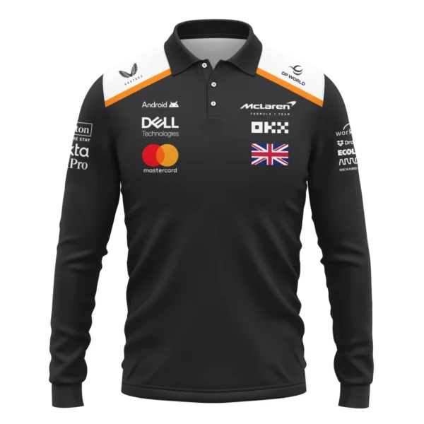 Lando Norris LN4 McLaren F1 Exclusive Long Polo Shirt BLF19625A2LPL - Image 2