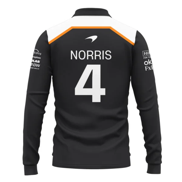 Lando Norris LN4 McLaren F1 Exclusive Long Polo Shirt BLF19625A2LPL - Image 3