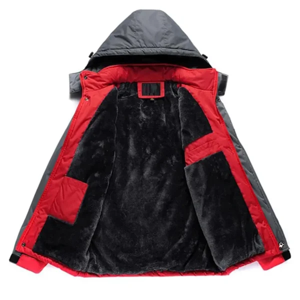 Ferrari F1 Team Exclusive Logo Outdoor Plush Charging Suit Waterproof Windproof Jacket Detachable Hood BLF130525A1FRR - Red - Image 2