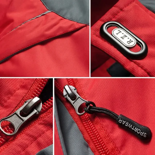 Ferrari F1 Team Exclusive Logo Outdoor Plush Charging Suit Waterproof Windproof Jacket Detachable Hood BLF130525A1FRR - Red - Image 4